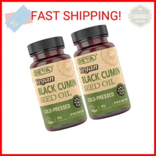 DEVA Vegan Nutrition Black Cumin Seed Oil, Cold-Pressed, Unrefined, 90 Vegan Cap