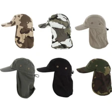 UV Sun Hat Protect Cap Safari Hike Camping Neck Cover Ear Flap Fishing Hat SJP