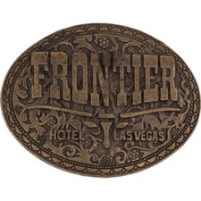 Frontier Hotel Las Vegas Longhorn Casino Gambling 1980s Vintage Belt Buckle