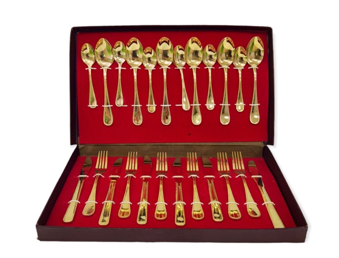 Vintage Rare 24 KGP Gold Plated Stainless Steel Japan Forks Vintage Rare 24 KGP Gold Plated Stainless Steel Japan Forks