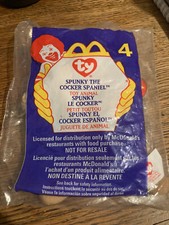 Spunky The Cocker Spaniel 4 1999 McDonald's Ty Teenie Beanie Babies Sealed