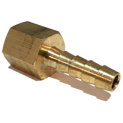 #ad 1 4 HOSE BARB X 1 4 FEMALE NPT Brass Pipe Fitting NPT Thread Gas Fuel Water Air $8.71