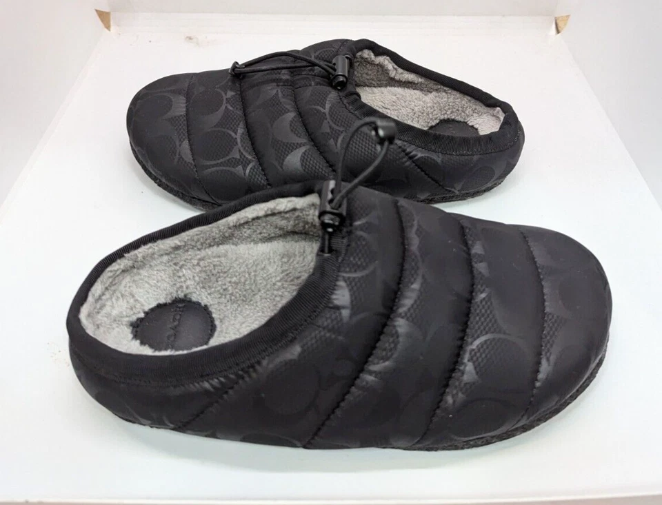 Zapatillas para mujer Coach negras con monograma Rachelle acolchadas de nailon talla 6,5 Foto 2 de 4