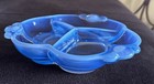 Vintage Duncan Miller-Tiffin-Canterbury Blue Neadymium 3 Part Dish Gorgeous! — photo 2