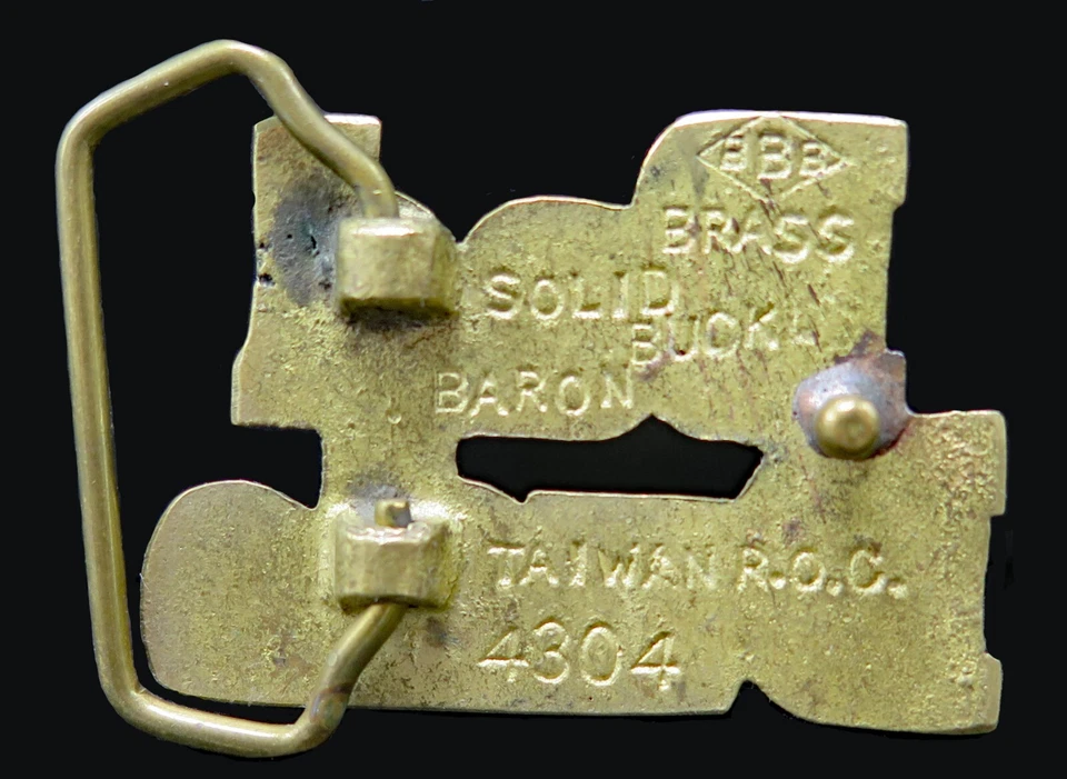 Bad Dude Outlaw Rebel Baron Brass Vintage Belt Buckle - Image 4 of 4