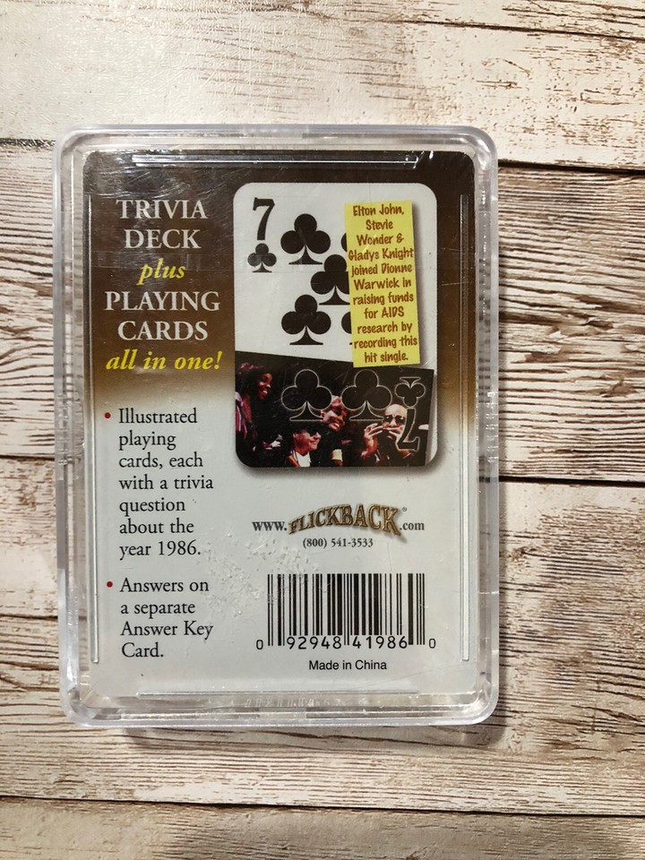 Flickback 1981 Trivia Challenge Playing Cards - 2 Decks In 1, Year-Specific Questions