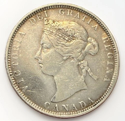 1883 25 Cents Canada - VF+ Damage 150$ Trend