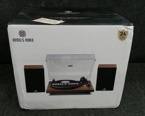 ANGELS HORN HP-H00501 Bluetooth Record Player With Stereo Bookshelf Speakers*