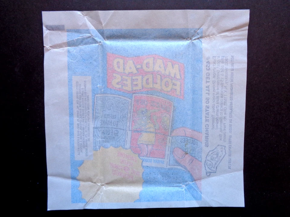 1976 TOPPS *MAD-AD FOLDEES* WAX WRAPPER (State Charms ad) - Image 2 of 2