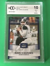 Kirk Cousins 2012 Leaf Draft Rookie Card Blue #27 BCCG Gem Mint 10. rookie card picture