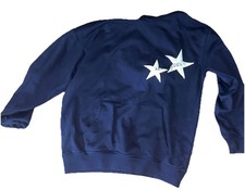 Aelfric Eden Navy Star Graphic Print Pullover Hoodie w/ Hood & Pockets Sz M