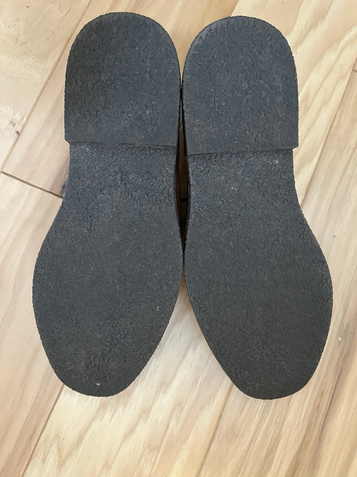 Ciervos Ciervos Zapatos Niños Talla 4 1/2 M Marrón Imitación Cuero Cordones Lucioperca Oxfords Foto 4 de 4