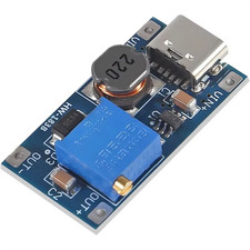 MT3608 USB-C DC-DC Step Up Boost Converter Module 2A 2-24V to 5-28V Adjustable
