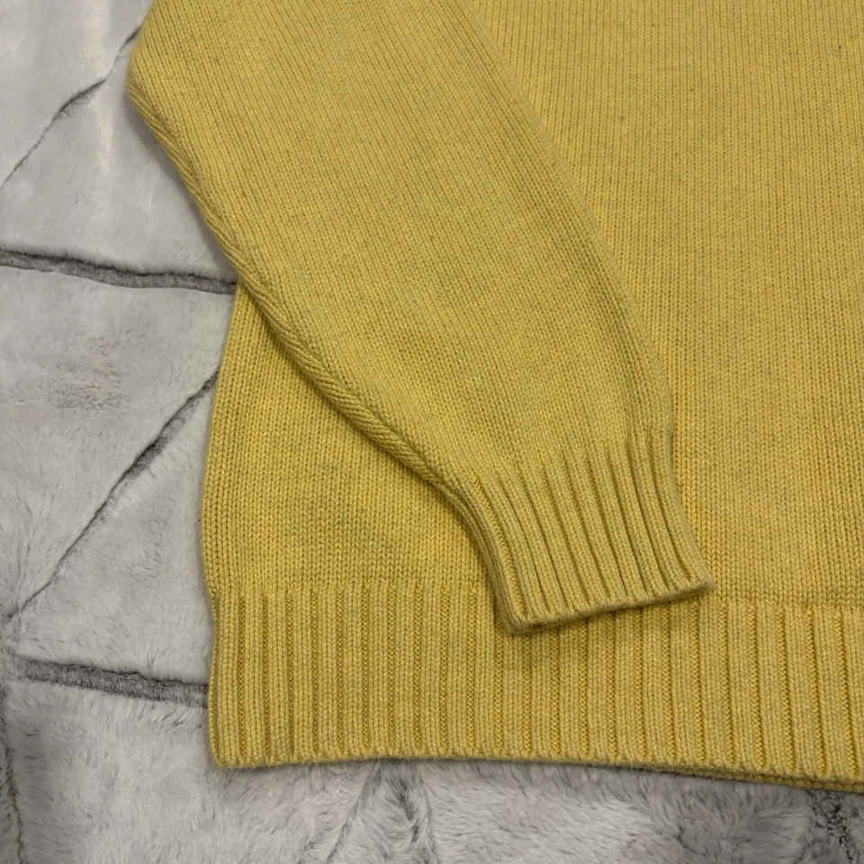 Suéter De Colección Lands End Para Hombre Grande 42-44 Amarillo Hecho en Japón Grueso Tejido Foto 2 de 4