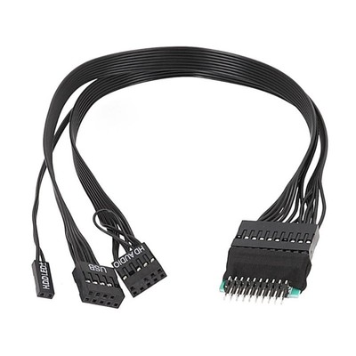 19pin Header Computer Mainboard Front Extension Cable Male To Female Connection