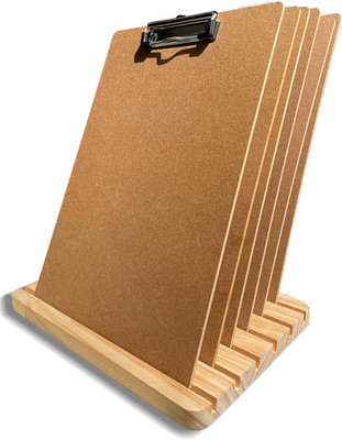 Clipboard Holder, Wood Clipboard Organizer Display Stand, Document Typing Paper