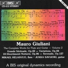 M. Giuliani - Complete Works for Flute Guitar 2 Used Very Good CD