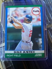 Dave Justice *1991 Score *Rising Star #45 *ROOKIE CARD *NM+. rookie card picture