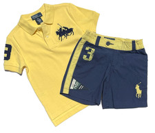 New With Tags Polo Ralph Lauren Boys Logo Shirt Shorts Set sz 3T
