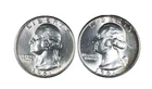 1961 P & D Silver Washington Quarters GEM-BU.  25c U.S  2 Coin Year Set #100