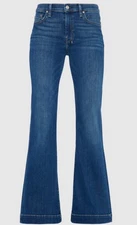 7 FOR ALL MANKIND Dojo Tailorless Flare Leg  Color: Med Melrose Size: 30 NWT