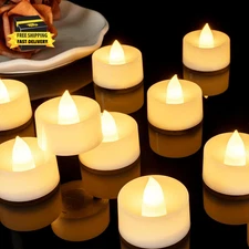 12/24/50/100/150 Pack Battery Operated Tea Lights Candles, Fake Tealights Candle