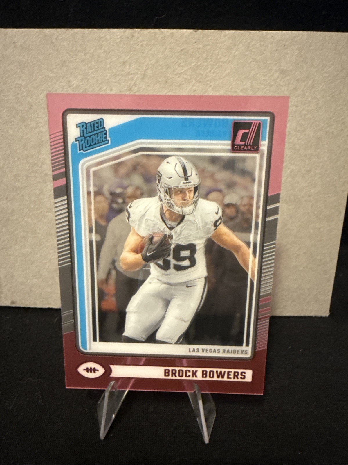 2024 Donruss Clearly Brock Bowers Rated Rookie Pink #57