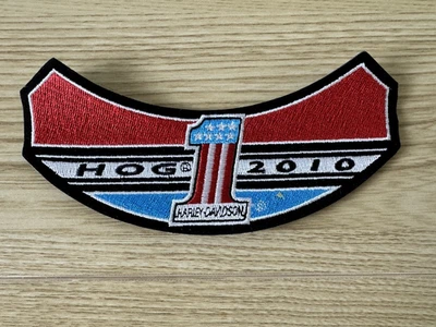 Harley Davidson HOG 2010 Vest Patch #1 USA Flag Embroidered 5.5" - Image 1 of 4