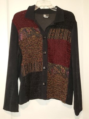 NWOT First Option Button Up Multicolor Sweater Size XL #541