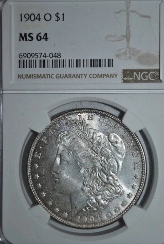 1904 O morgan silver dollar NGC MS64