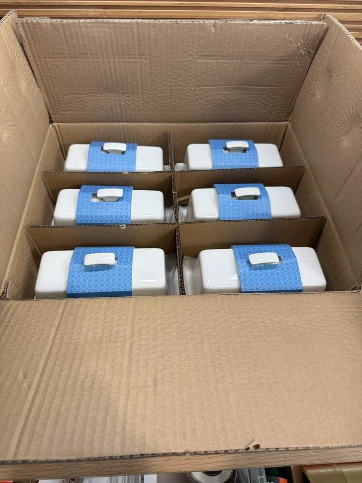 6 Lot of Maison Home Essentials Half Pound Butter Dish 8" L x 3.5" H X 4" W - Image 2 of 4