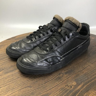 Nike Nike Drop Type Premium Shoes Mens Size 12 Black Leather Low Top Sneakers