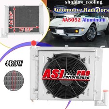 4-row Aluminum Radiator Fan For 1963-1972 Chevrolet Corvette C2 C3 5.3l 5.7l V8
