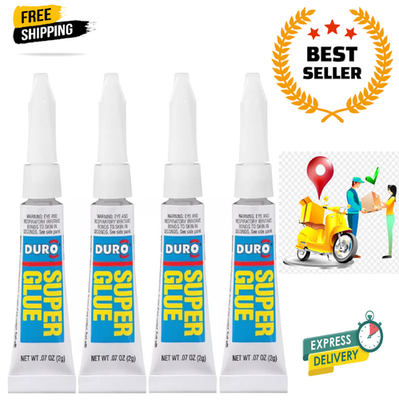 #ad Duro Super Glue 1 Pack of 4 Tubes Clear 2 g Tubes $4.99