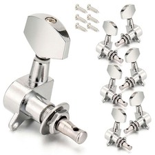 Acoustic Guitar String Semiclosed Tuning Pegs Machine Heads Tuners Chrome 3L 3R