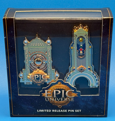 Epic Universe One Year First Anniversary Limited Release Chronos Portal Pin Set