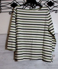 Talbots Knit Top Women's Size XL Multicolored Striped Long Sleeve Round Neck
