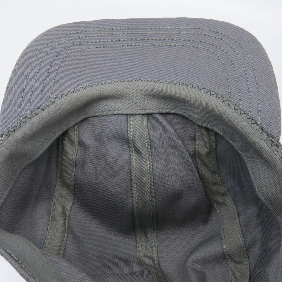 Gray 5-Panel Cotton Camp Cap Men's Adjustable Unbranded Streetwear Hat - Image 4 of 4