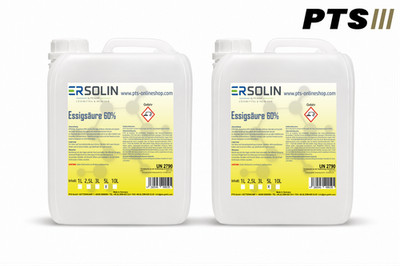 10 Liter (2 x 5 L)Essigsäure 60% | Entkalker | Essig | Reiniger | technisch
