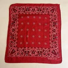 Vintage 60er Bandana rot Taschentuch schnelle Farbe Western Cowboy USA sanforisiert