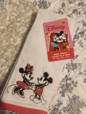 New Disney Mickey Minnie Mouse Valentines 2 Pack Kitchen Towels 100 Cotton