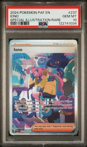 2024 Pokemon Paldean Fates Iono #237/091 PSA 10 GEM MINT