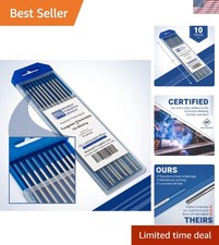 10-Pack 3/32" Lanthanated Tungsten Electrodes for Precision TIG Welding