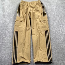 Adidas Originals Mens 3S Cargo Pants Cardboard Tan Black Ripstop JY1392 Size M