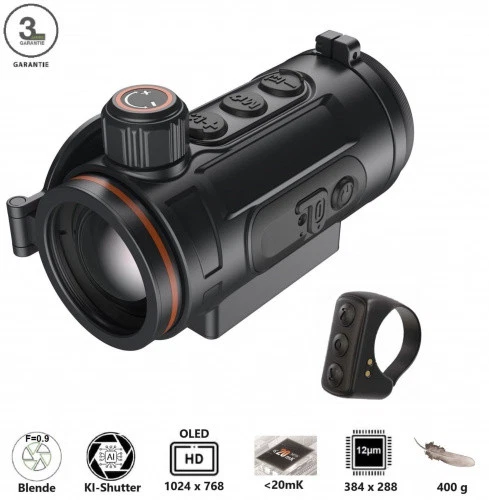 Thermtec Hunt 335 Wärmebildvorsatzgerät 384 x 288 Pixel ≤ 20 mK NETD