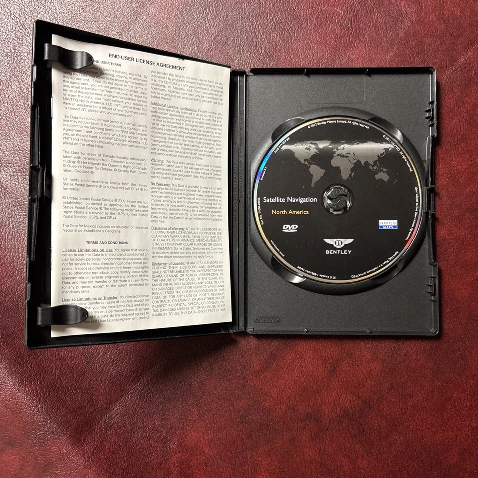 3w0 919 859 be 2012-2015 Bentley GTC GT Continental Navigation DVD & case - Image 4 of 4