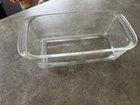 Vtg Pyrex 213-R Clear Glass Loaf Pan Bread Baking Dish 1.5 Qt 8.5” x 4.5” x 2.5”