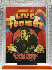 2023-24 UD CREDENTIALS LIVE TONIGHT ROOKIE #LT-18 BLACKHAWKS CONNOR BEDARD
