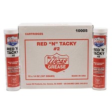 Lucas Oil Red N Tacky Grease 10 Tubes Ultimate Engine Lubricant 14 Oz
