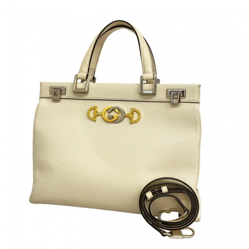 Gucci Zumi handbag 564712, leather, white and gold, 2-way bag for ... GZl1j4z6